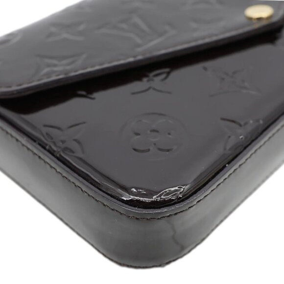 Louis Vuitton  Felicie Pochette Monogram Vernis Shoulder Bag Amarante - Picture 8 of 14